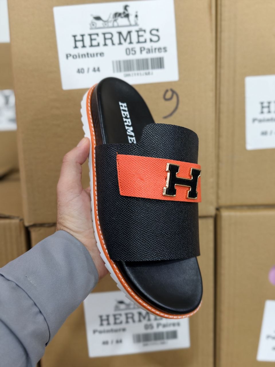 Hermes Sandal Black